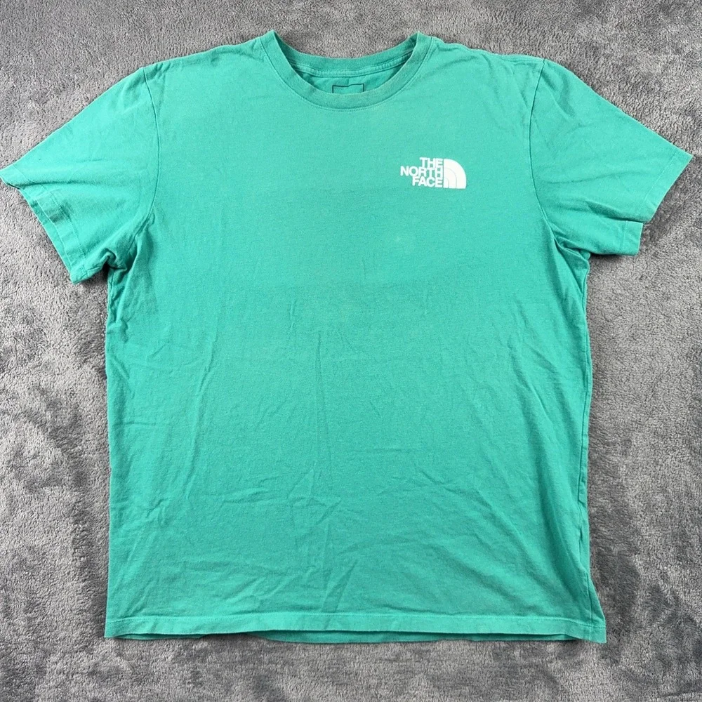 The North Face Mens XL Green Never Stop Exploring Graphic T-Shirt‎ Short Sleeve